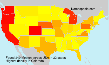 Surname Meston in USA