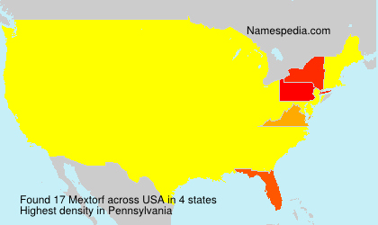 Surname Mextorf in USA