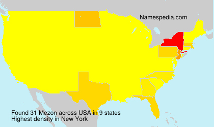 Surname Mezon in USA