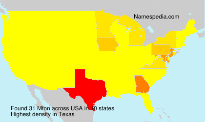 Surname Mfon in USA