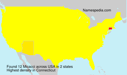Surname Micacci in USA Surname Micacci in USA