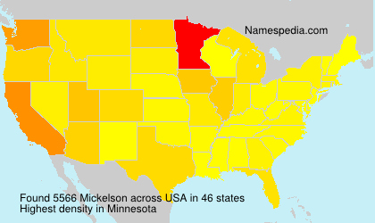 Surname Mickelson in USA