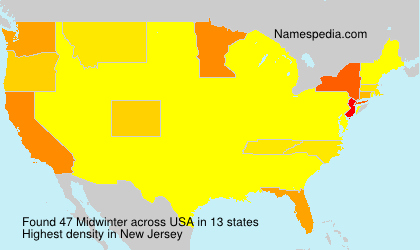 Surname Midwinter in USA