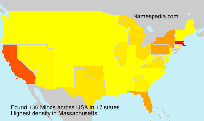 Surname Mihos in USA