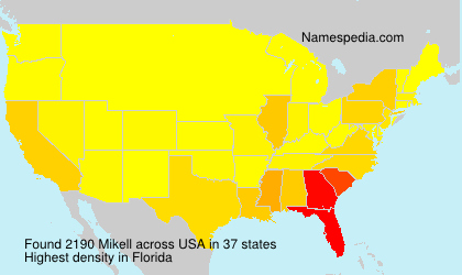 Surname Mikell in USA