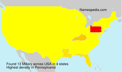 Surname Millary in USA Surname Millary in USA