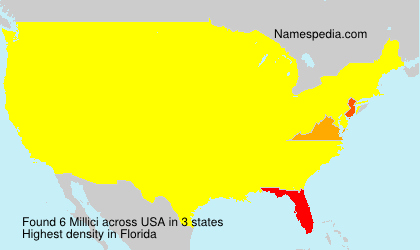 Surname Millici in USA Surname Millici in USA