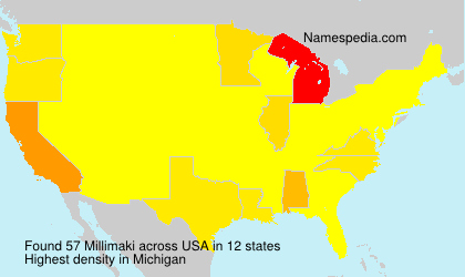 Surname Millimaki in USA