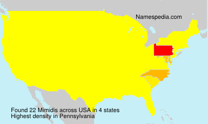 Surname Mimidis in USA