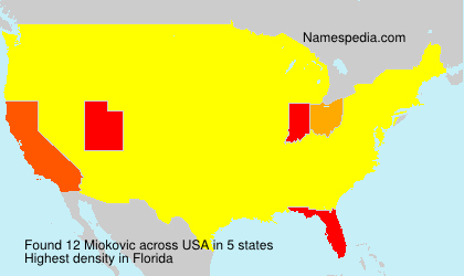 Surname Miokovic in USA