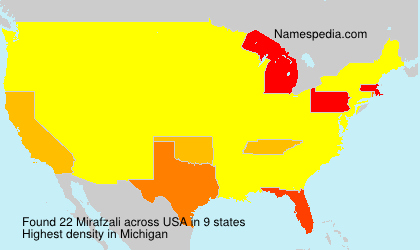 Surname Mirafzali in USA Surname Mirafzali in USA