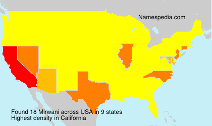 Surname Mirwani in USA Surname Mirwani in USA