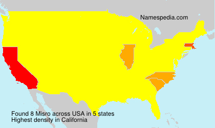 Surname Misro in USA