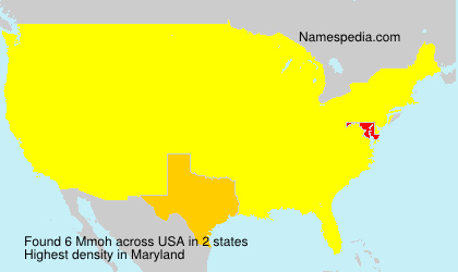 Surname Mmoh in USA