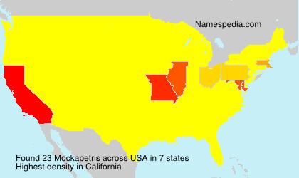 Surname Mockapetris in USA