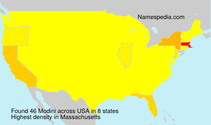 Surname Modini in USA
