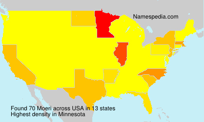Surname Moeri in USA