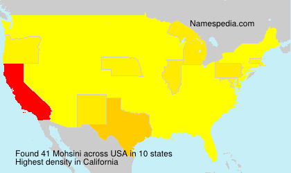 Surname Mohsini in USA