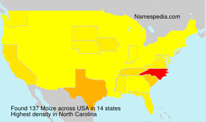 Surname Moize in USA