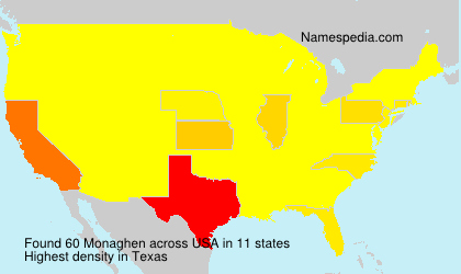 Surname Monaghen in USA