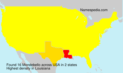 Surname Mondebello in USA