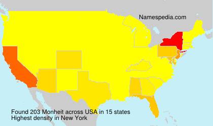 Surname Monheit in USA