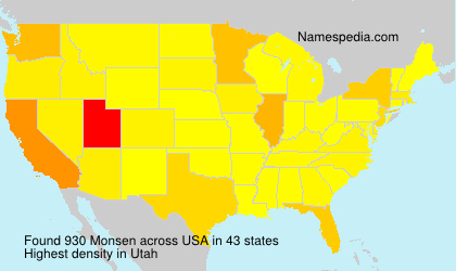 Surname Monsen in USA