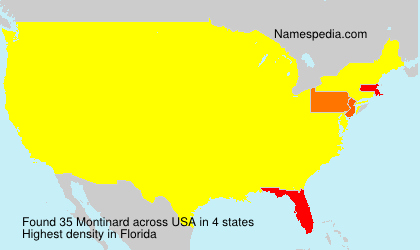 Surname Montinard in USA