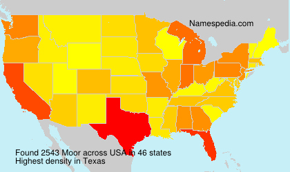 Surname Moor in USA