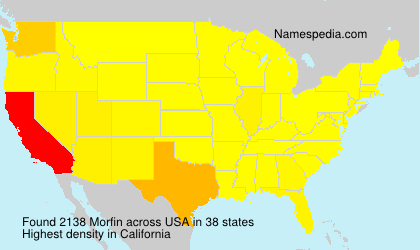 Surname Morfin in USA