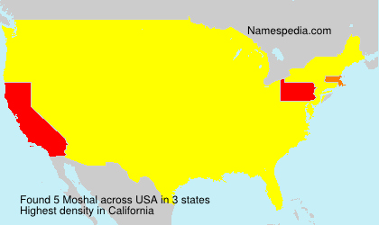 Surname Moshal in USA