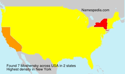 Surname Moshensky in USA Surname Moshensky in USA