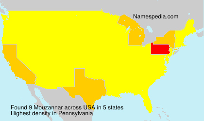 Surname Mouzannar in USA Surname Mouzannar in USA