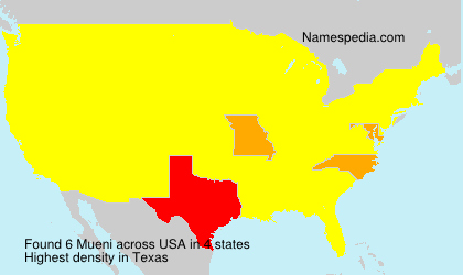 Surname Mueni in USA