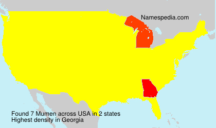 Surname Mumen in USA