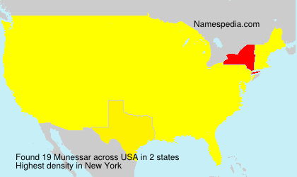 Surname Munessar in USA