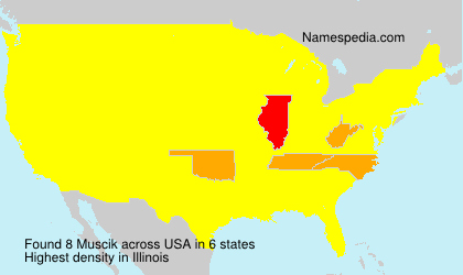 Surname Muscik in USA