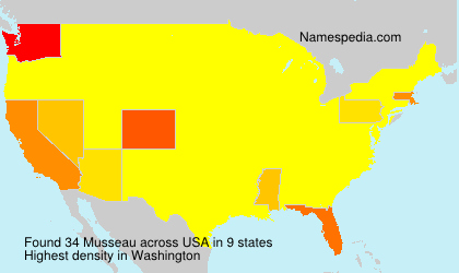 Surname Musseau in USA