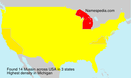 Surname Mussin in USA Surname Mussin in USA