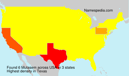 Surname Mutasem in USA