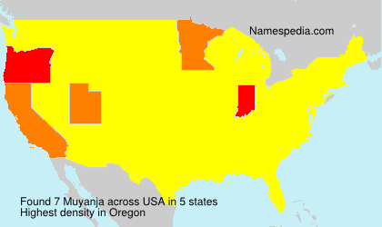 Surname Muyanja in USA