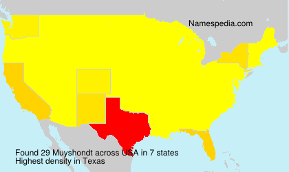 Surname Muyshondt in USA