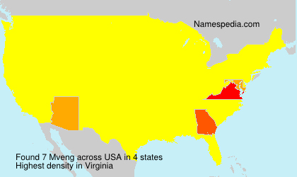Surname Mveng in USA