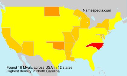 Surname Mvula in USA