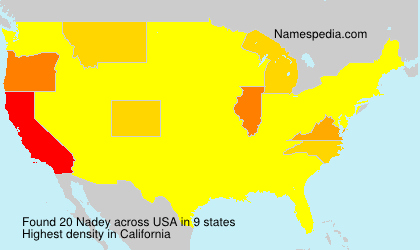 Surname Nadey in USA