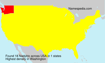 Surname Nadykto in USA Surname Nadykto in USA