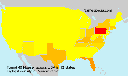 Surname Naeser in USA