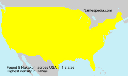 Surname Nakakuni in USA Surname Nakakuni in USA