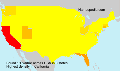 Surname Narkar in USA