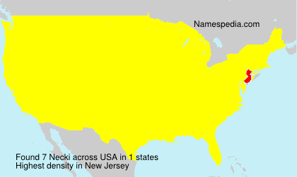 Surname Necki in USA